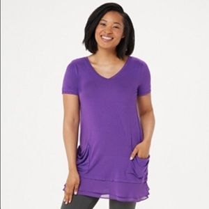 LOGO by Lori Goldstein Pocket Blouse (Worn Once)